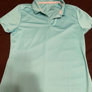 Dark teal Nike collared golf shirt
